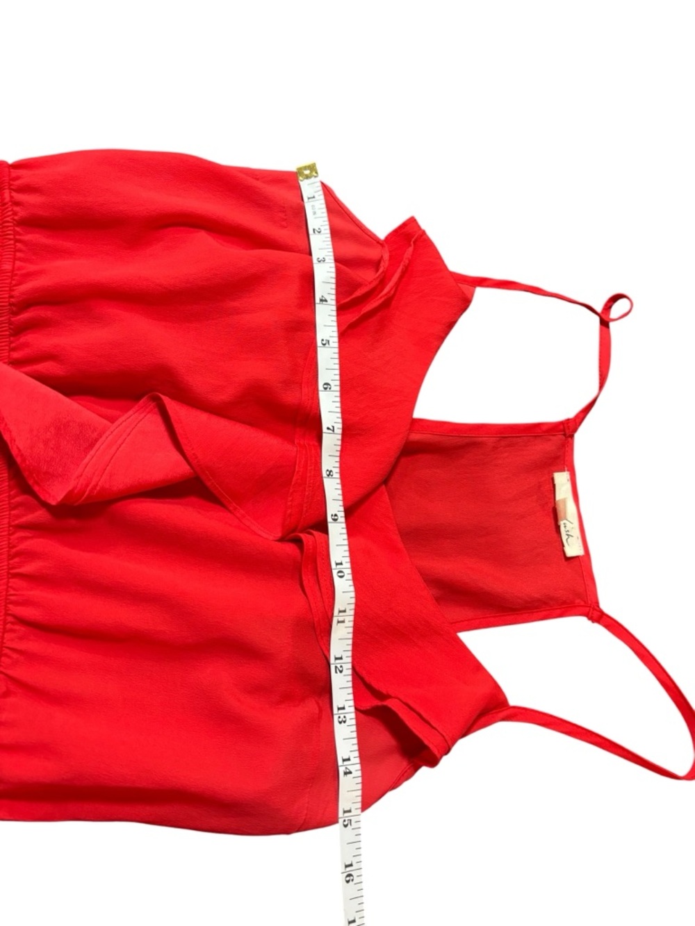 Lush Red Ruffle-Front Spaghetti Strap Mini Dress - Picture 5 of 5